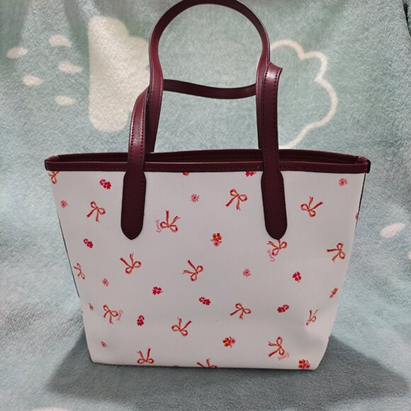 Coach Mini City Tote With Bow Tie Print - Picture 4 of 10